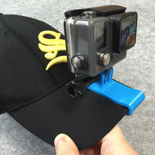Capture_d_e_cran_2016-05-04_a__09.58.02.png Free STL file The connector of GoPro with a cap・Design to download and 3D print, Eunny