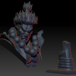 bust.jpg Файл 3D Akuma Bust Gouki Street Fighter・Модель для загрузки и 3D печати