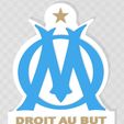 DROIT AU BUT Logo soccer team Olympique de Marseille ligue 1