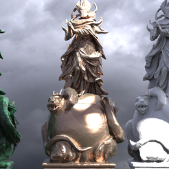 untitled.1729.png OBJ-Datei Hades-Statue auf Schlangenkugel 1・Modell zum Herunterladen und 3D-Drucken