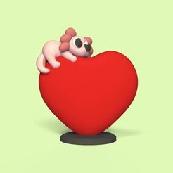Cod293-Axolotl-Big-Heart-1.jpeg Fichier 3D Axolotl à grand cœur・Design pour imprimante 3D à télécharger