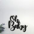 BABY.jpg PHRASE OH BABY WALL ART 2D WALL DECORATION