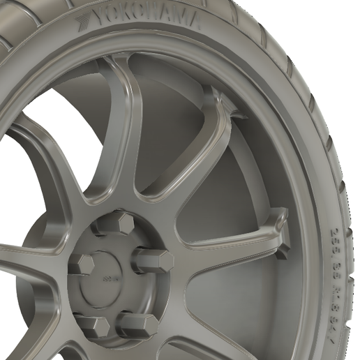🚗 1/24 18x8.5 Enkei PF09 wheels・ 3D File for 3D printing・Cults