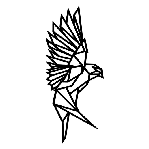 1.png Datei 3D Geometrischer Adler Wanddekor・Modell für 3D-Druck zum herunterladen, SaracWallArt