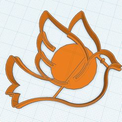 paloma.jpg Download STL file Dove Communion Dove cutter reinforced 7cm wide • 3D printable template, sammysoli