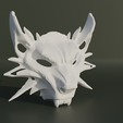 3.png Witcher Wolf Costume Face Mask 3D print model