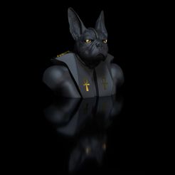 3DPrint5.jpg 3D file STL print file - French Bulldog Anubis・3D printable model to download