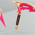 weapons1.jpg COSPLAY Prestige Coven Akali Dagger & Scythe Weapons - League of Legends Replicas