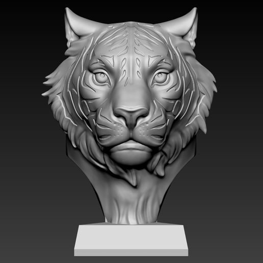 Download OBJ file Tiger Head Number04 • 3D printing design • Cults