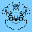 paw-patrol-rubble-blue.png Paw Patrol Character Head Bundle 2D Wall Decoration