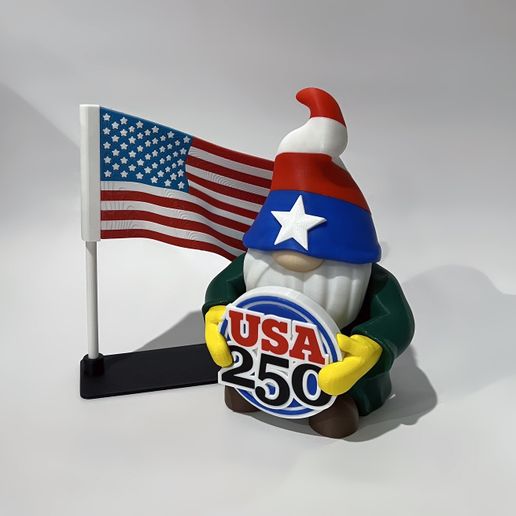 Build-a-Gnome USA 250 STL Bundle | Patriotic 4th of July Gnome Add-On | American Flag Decor | Independence Day STL Files | Commercial License Included