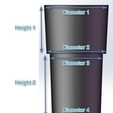 DimensionsDetailsTumblerV3.png Free STL file Customizable Cup Holder Generator( Parametric)・3D printing template to download, ElectroMaker