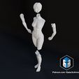 Cortana-Pose-2-Exploded.jpg Halo Cortana Figurine - Pose 2 - 3D Print Files