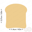 bread_slice~5in-cm-inch-cookie.png Bread Slice Cookie Cutter 5in / 12.7cm