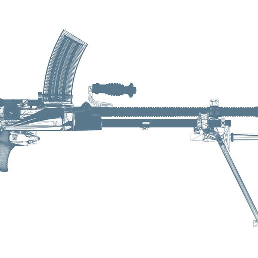 🔫 Type 99 LMGS・ 3D File for 3D printing・Cults