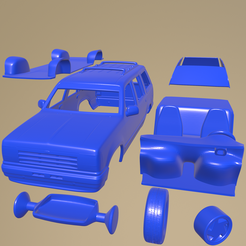 b03_005.png STL-Datei Ford Explorer 1990 Auto zum Ausdrucken in Einzelteile zerlegt・Design für den 3D-Druck zum Herunterladen