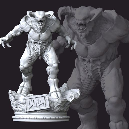 Download Stl File Doom Baron Of Hell • Model To 3d Print ・ Cults 1112