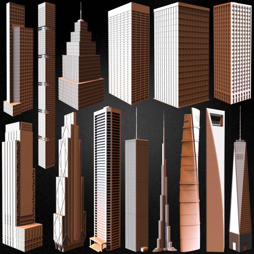 Pack-of-40-Skyscrapers-Volume-02-Sculpted-by-Yacine-BRINIS-Set-061.jpg Pack Of 40 Skyscrapers Volume 02