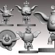 dumboflyingnocolor.jpg Dumbo PopFunko flying 3D print model
