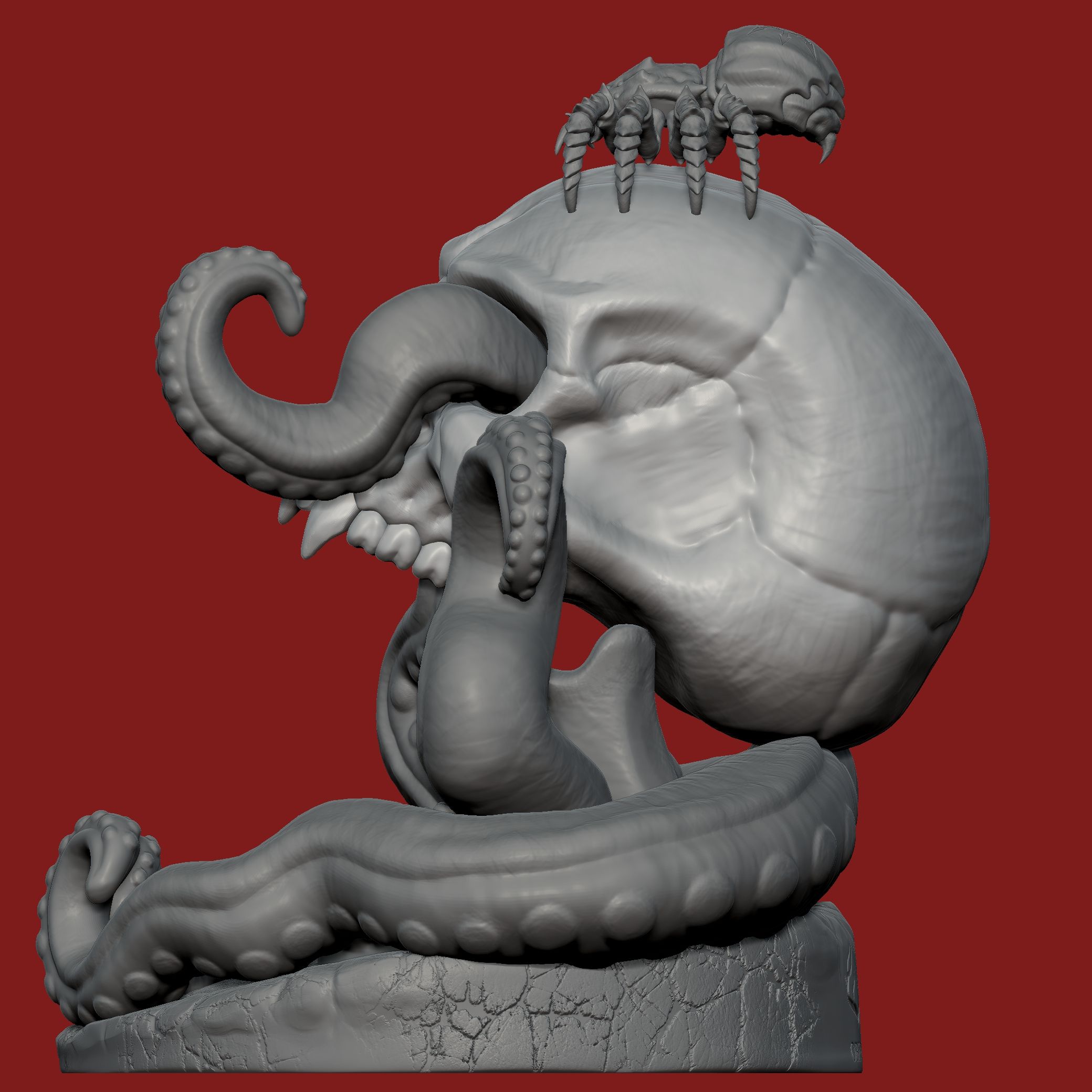 Скачать файл Череп и щупальца Башня для игры в кости