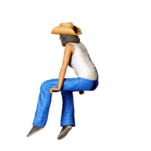 1Woman0080.jpg N1 Femme assise à l'arrière d'une camionnette