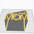 LoveYouMom3.png STL file Mothers Day Cake Topper・Template to download and 3D print