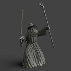 gandalf-the-grey.jpg Fichier STL Gandalf le gris (échelle 28mm)・Idée pour impression 3D à télécharger