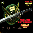 1.png Fremen CrysKnife replica (with wall bracket) from Dune
