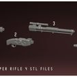 RIFLE_CUTS.jpg The Child Yodalorian - Dewback - Amban Sniper Rifle - The Mandalorian Star Wars - 3D Fan Art
