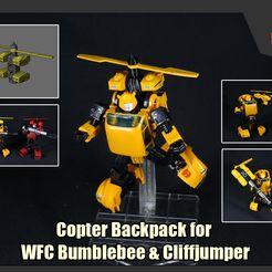 BB_CopterBackpack_FS.jpg Télécharger fichier Sac à dos Copter pour Transformers WFC Bumblebee & Cliffjumper • Modèle imprimable en 3D, FunbieStudios
