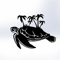 kaplumbağa-3.jpg Download STL file 2D WALL DECOR(TORTOİSE 3) • 3D print object, azizzkurt
