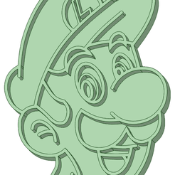 Luigi-3_e.png STL file Luigi cara 3 cookie cutter・3D printing idea to download