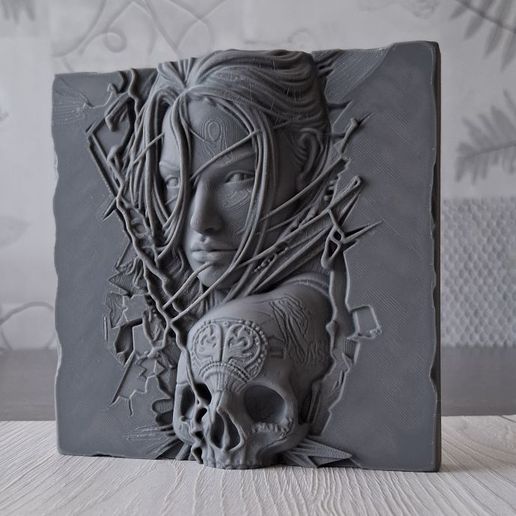 Entangled Goddess - Relief Sculpture