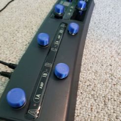 20191216_124420.jpg Free OBJ file Guitar Stomp Switch Button Cover・Object to download and to 3D print