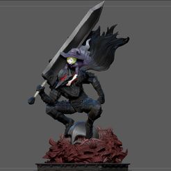 3D file Alita Battle angel statue・Model to download and 3D print