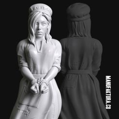 xx122a-01.jpg STL file Sub Series 122a - Bound Female Prisoner Slave・3D printable design to download, manufakturaminis