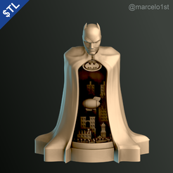 Batman-City_01.png Fichier 3D Batman City - Lampe à poser・Modèle à télécharger et à imprimer en 3D