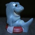 Cute-Shark-Painted-5.jpg Archivo STL Cute Shark (Easy print no support)・Objeto de impresión 3D para descargar