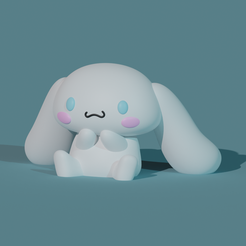 Cinnamoroll.png cinnamoroll sitting without brackets easy to print