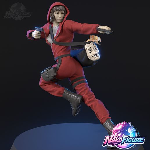 Tokyo La Casa De Papel Statue Figurine stl printable