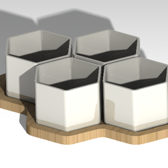 pots de fleur hexagone.PNG Archivo STL gratuito Maceta hexagonal・Objeto imprimible en 3D para descargar