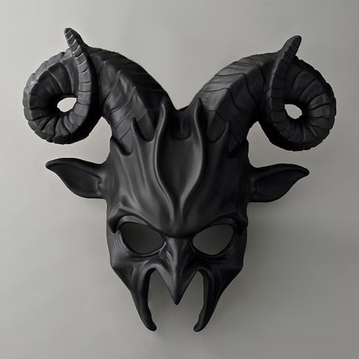 🐐 Demon Goat Baphomet Horn Mask toy・ STL File for 3D printing・Cults