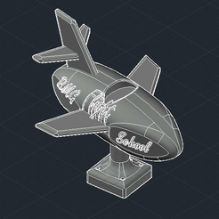 toy_plane_picture.PNG Бесплатный STL файл Plane trophy・Шаблон для загрузки и 3D-печати