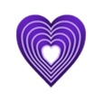 Concentric Hearts.stl Don't Go Playing With My Heart