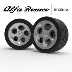021-Alfa-8C-DRM.png 3D file DRM Alfa 8C Rims・3D printing idea to download, DRM-64
