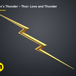 Zeus’s Thunder - Thor: Love and Thunder by 3Demon Free 3D file Zeus’ Thunderbolt - Thor Love and Thunder・Template to download and 3D print, 3D-mon