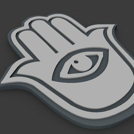 easy print hand of fatima - 3D model önizlemesi