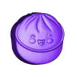 P6461.stl Cute Emoji Dumpling Master Mold STL for Vacuum Forming