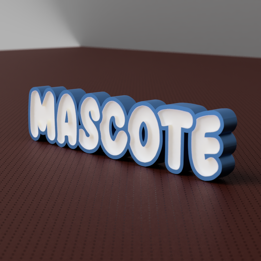 MASCOTE - LED LAMP WITH NAME (NAMELED) - 3D model önizlemesi
