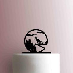 JB_Dinosaur-225-B460-Cake-Topper.jpg Fichier STL DINOSAURE DINOSAURE TOPPER・Plan imprimable en 3D à télécharger